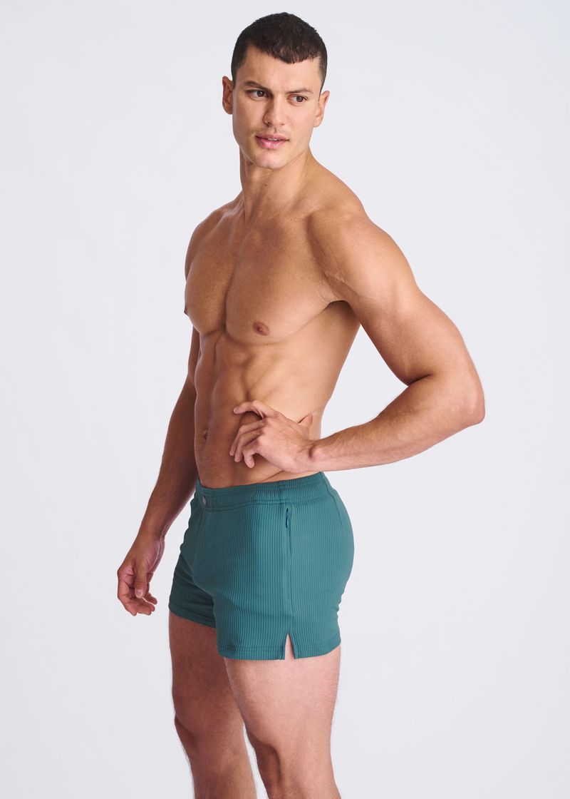 VIRIDIAN SEERSUCKER SWIM SHORTS W/MESH LINING PM-6023