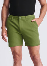 PRAIRIE 6" INSEAM TEXTURED STRETCH KNIT CHINO SHORTS PM-2541