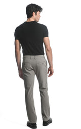 TAUPE/ BEIGE PINSTRIPES STRETCH KNIT PINSTRIPE WOOL LOOK TAILORED PANTS PM-3303-52