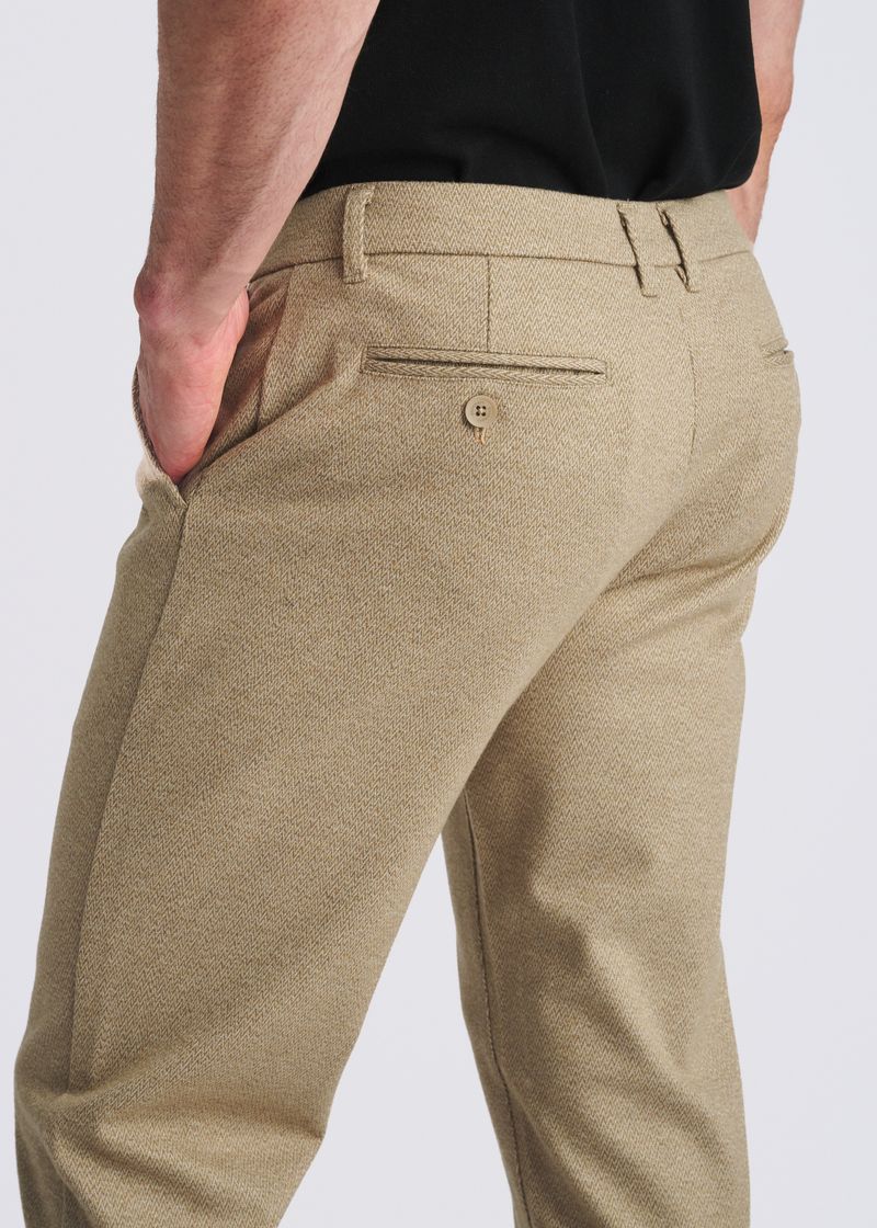 DESERT ZIGZAG CLASSIC FIT WOOL-LOOK STRETCH KNIT TAILORED PANTS PM-3063-02