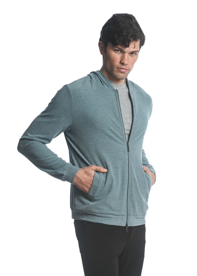 POOL STRETCH KNIT ZIP-UP HOODIE PM-75012