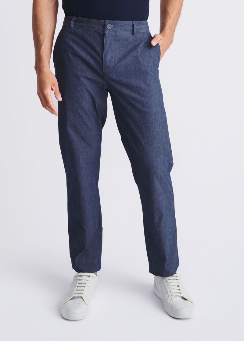 INDIGO CRINKLE STRETCH WOVEN DRAWSTRING PANTS PM-3059-01