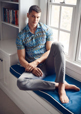 FOSSIL GREY LIGHTWEIGHT TEXTURED STRETCH WOVEN 5-POCKET JEANS PM-3052