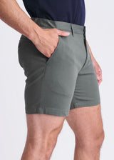 PEWTER 6" INSEAM TEXTURED STRETCH WOVEN CHINO SHORTS PM-2545