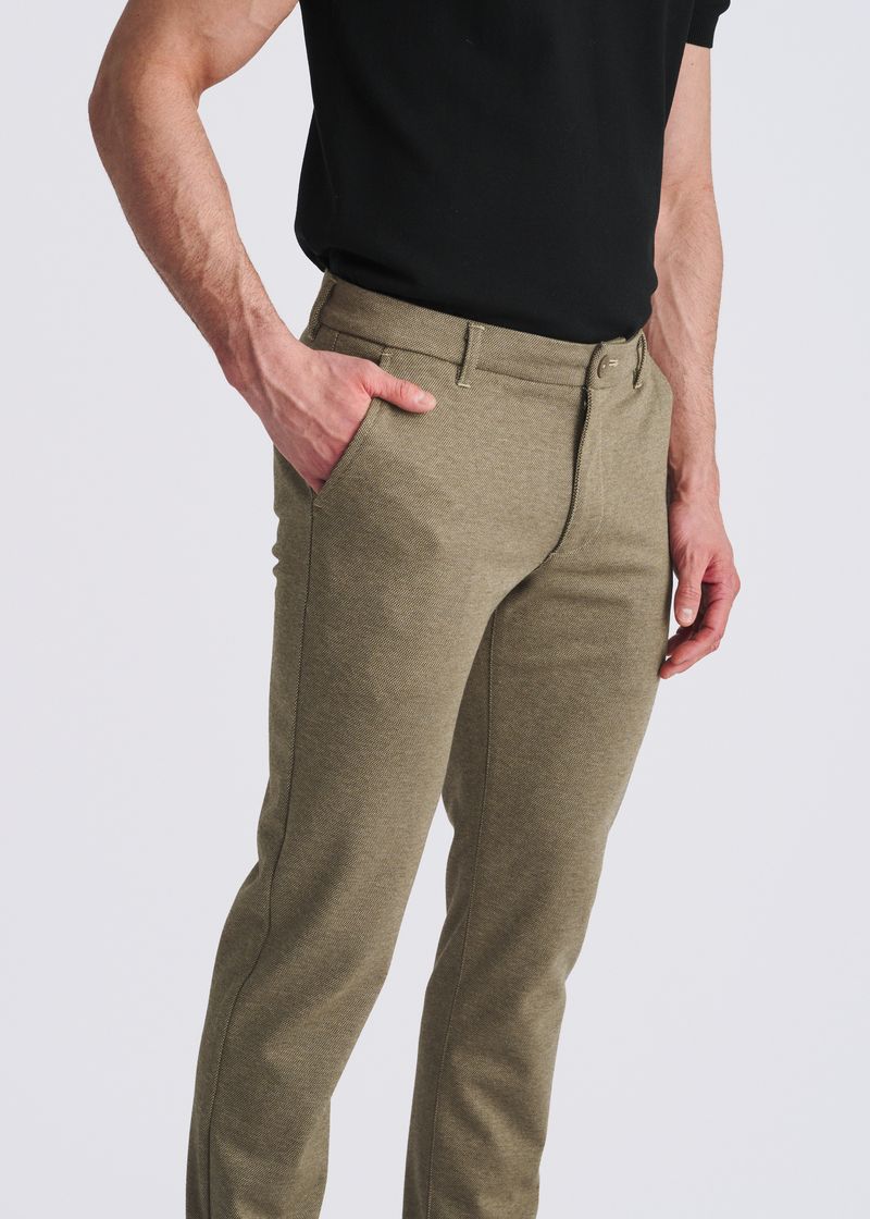 COCOA WOOL-LOOK HERRINGBONE STRETCH KNIT TAILORED PANTS PM-3303-67