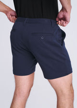 NAVY 6" INSEAM TEXTURED STRETCH KNIT CHINO SHORTS PM-2542