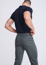 SLATE BLUE LIGHTWEIGHT TEXTURED STRETCH WOVEN 5-POCKET JEANS PM-3053