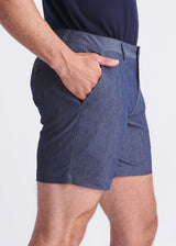 INDIGO 6" INSEAM CRINKLE STRETCH CHINO SHORTS PM-2544