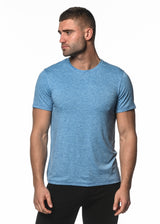 BLUE TRI-BLEND CREW NECK SHORT SLEEVE TEE PM-1420