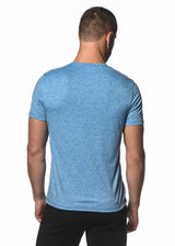 BLUE TRI-BLEND CREW NECK SHORT SLEEVE TEE PM-1420