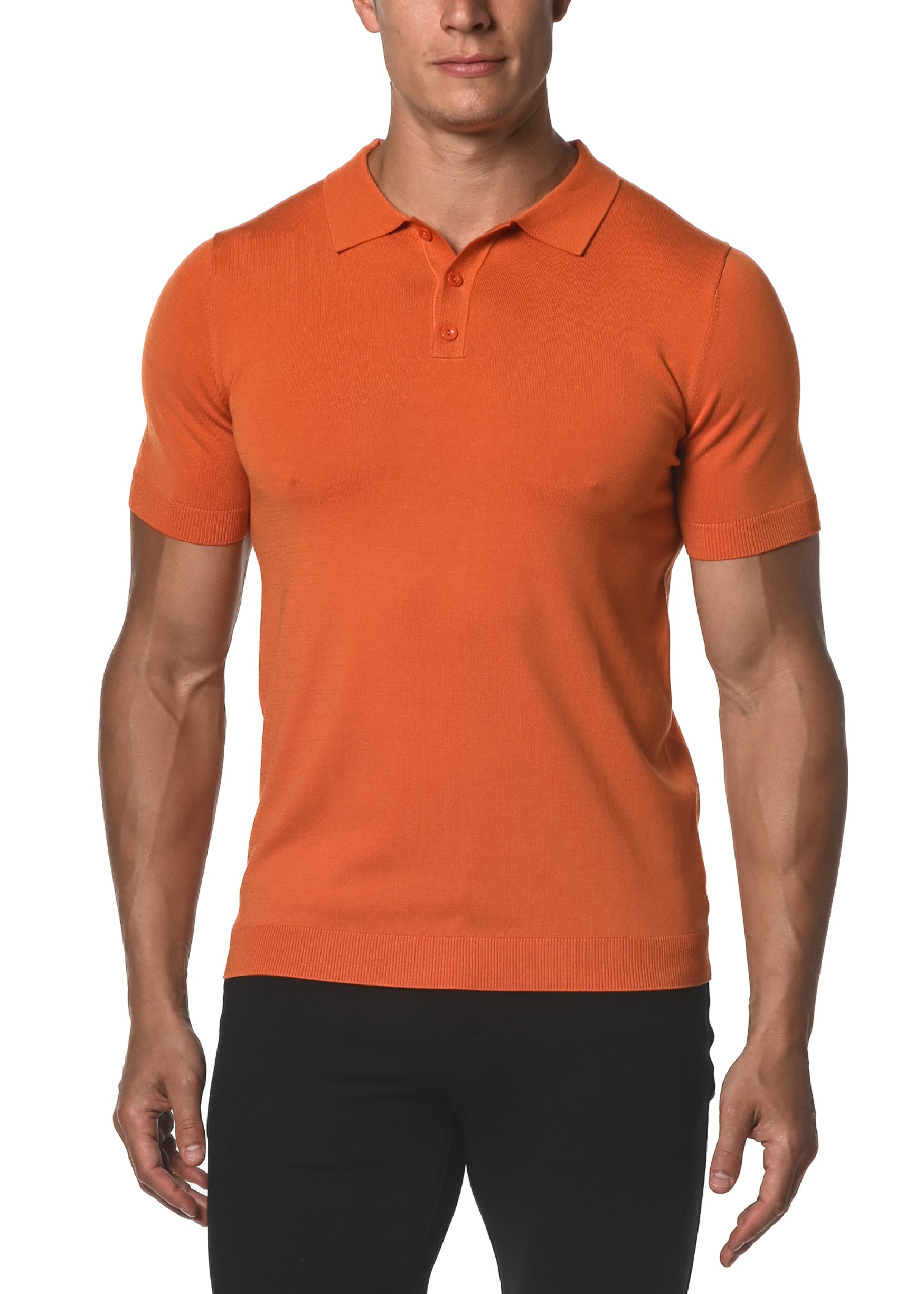 SIENNA SILK/TENCEL 3-BUTTON KNIT POLO PM-16105
