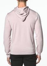 MAUVE SOLID SILK/TENCEL KNITTED HOODIE