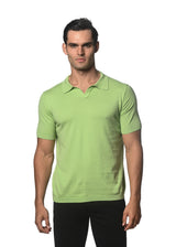 PISTACHIO JOHNNY COLLAR KNITTED POLO PM-16230