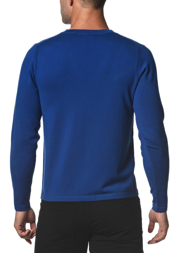 ROYAL SILK TENCEL KNITTED V-NECK SWEATER PM-16308
