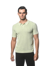 ZEST SILK/TENCEL TEXTURED KNITTED POLO PM-16312