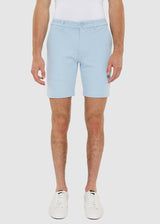 SKY BLUE 8"INSEAM SOLID SLUB KNIT FLEECE SHORT PM-2440