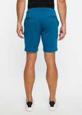BLUE TEAL 8"INSEAM SOLID SLUB KNIT FLEECE SHORT PM 2440 Final sale
