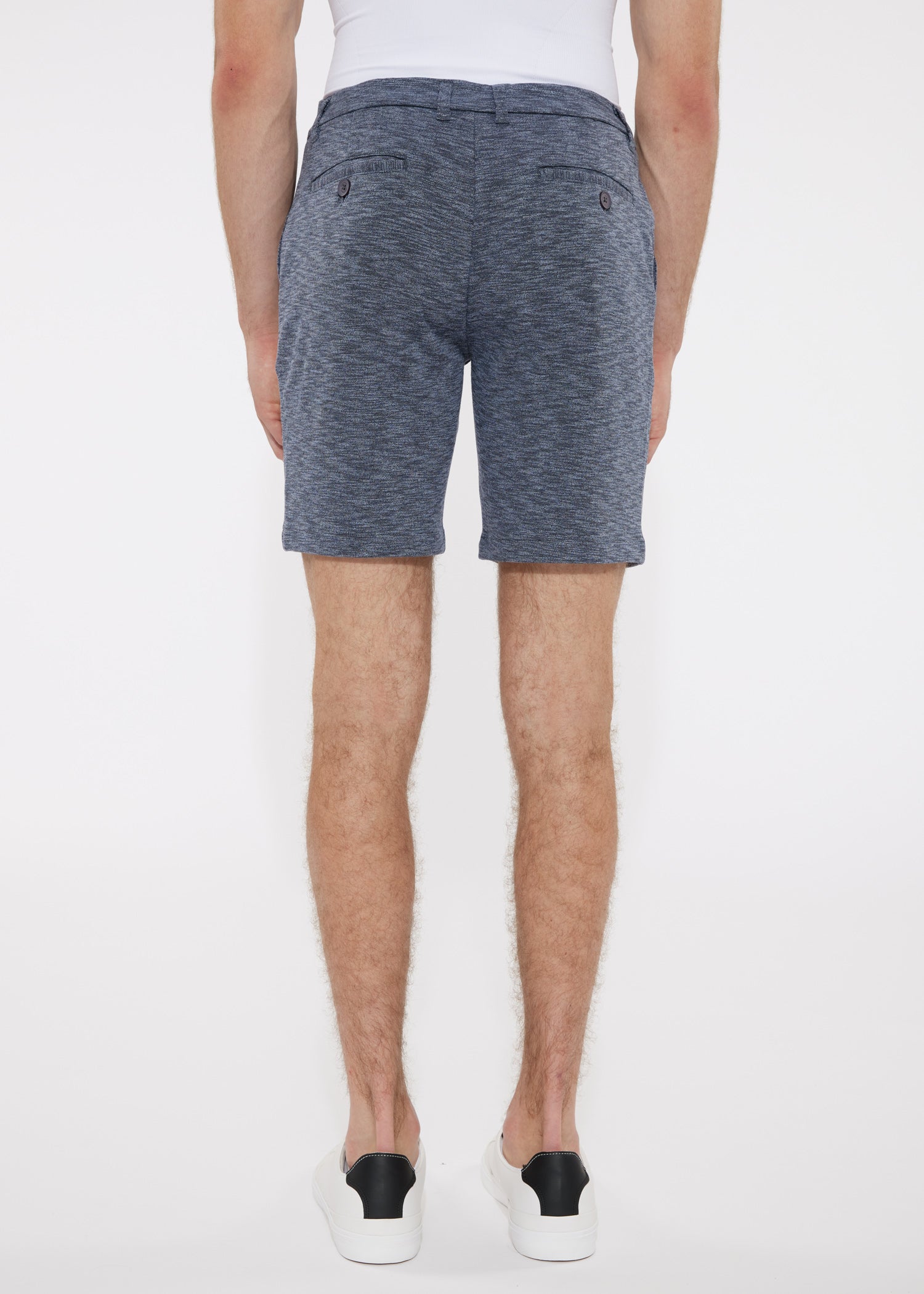 BLUE SPACE DYE STRETCH KNIT 8" SHORTS PM-2500 Final Sale
