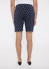 NAVY FLORAL 8" INSEAM KNIT TEXTURED JACQUARD SHORT PM-2503