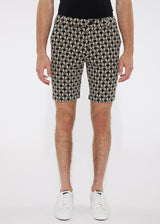 BLACK/BEIGE ARROWS 8" INSEAM KNIT TEXTURED JACQUARD SHORT PM-2505