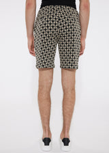 BLACK/BEIGE ARROWS 8" INSEAM KNIT TEXTURED JACQUARD SHORT PM-2505