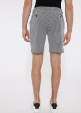 BLACK/WHITE HOUNDSTOOTH 8" INSEAM KNIT TEXTURED JACQUARD SHORT PM-2506
