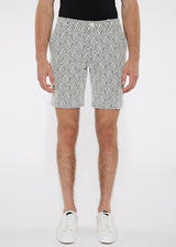 BLACK/WHITE HERRINGBONE TEXTURED JACQUARD KNIT SHORT PM-2507