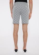 BLACK/WHITE ZIGGY TEXTURED JACQUARD KNIT SHORT PM-2508