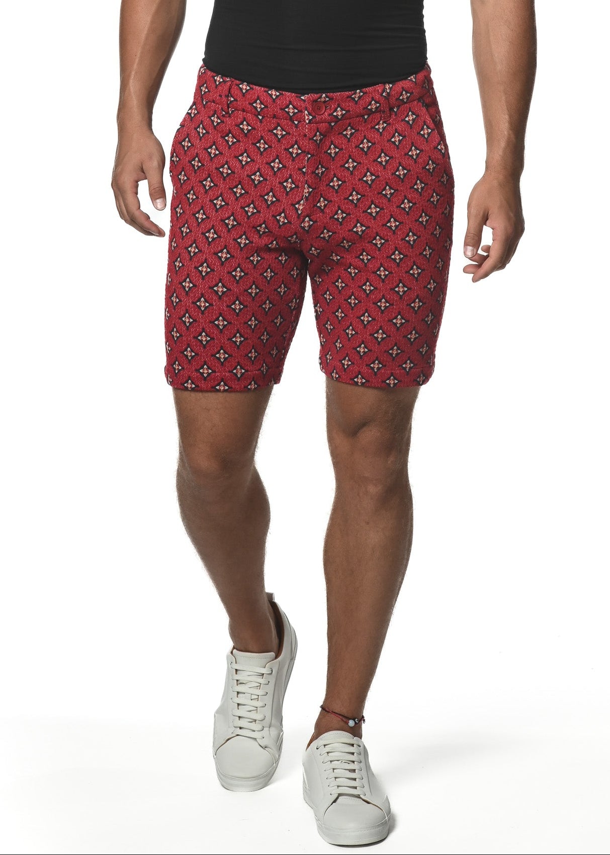 RED STAR 8" INSEAM STRETCH KNIT JACQUARD SHORT PM-2516