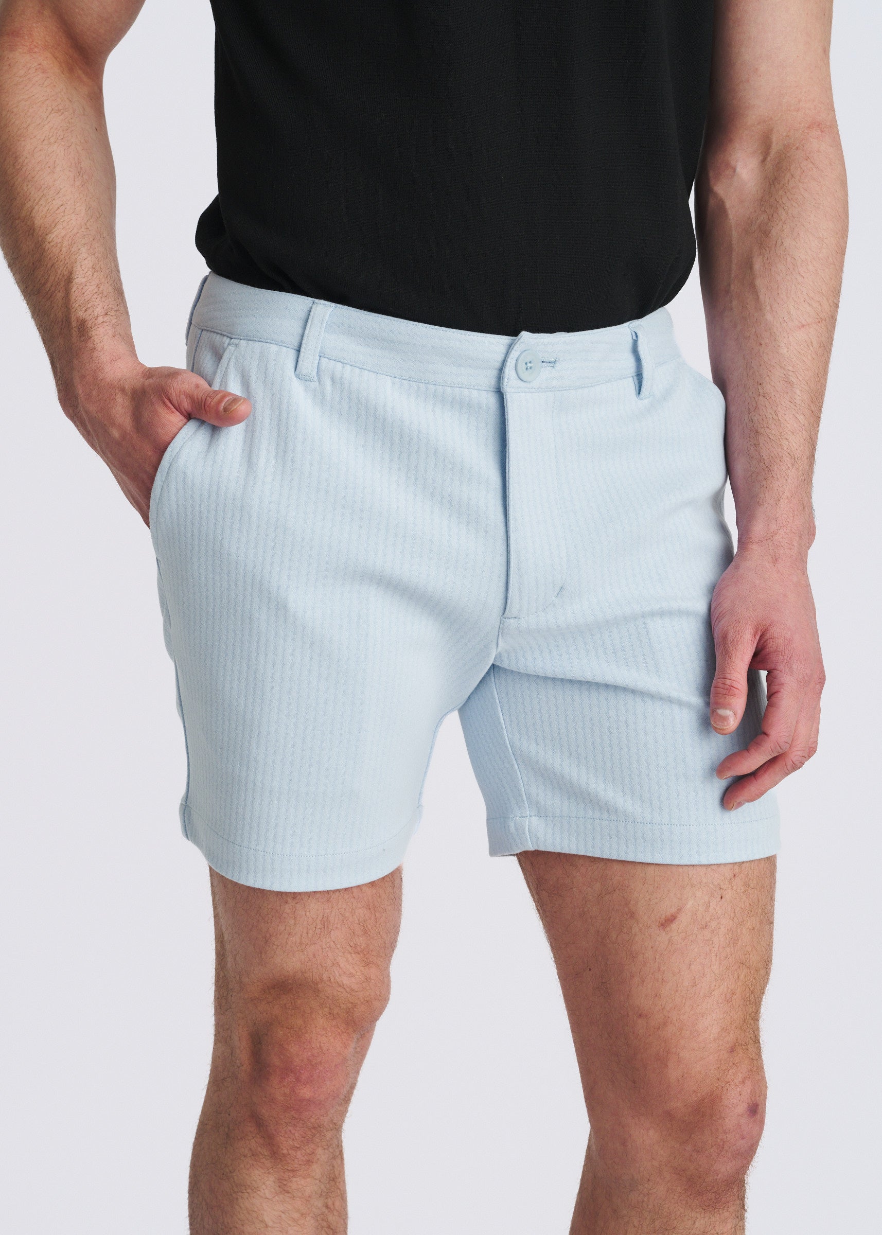 BLUE FINCH 6" INSEAM TEXTURED STRETCH KNIT CHINO SHORTS PM-2530-02