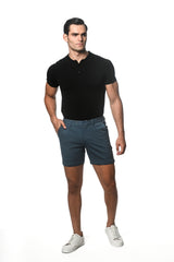 BLUE STONE 6" INSEAM TEXTURED STRETCH KNIT CHINO SHORT PM-2531