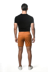RUST 6" INSEAM TEXTURED STRETCH KNIT CHINO SHORT PM-2531