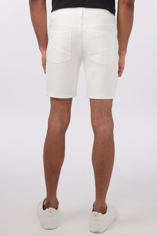 OFF WHITE 8 INCH INSEAM STRETCH KNIT JEANS SHORTS PM-3009