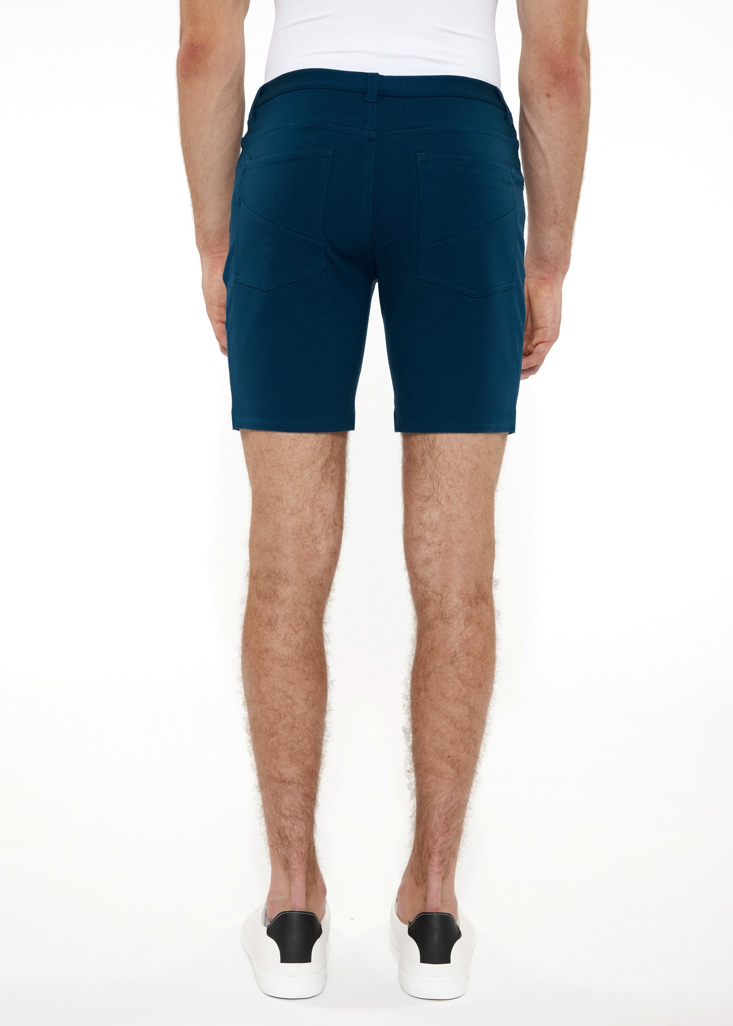 TURQUOISE 8 INCH INSEAM STRETCH KNIT JEANS SHORTS PM-3009