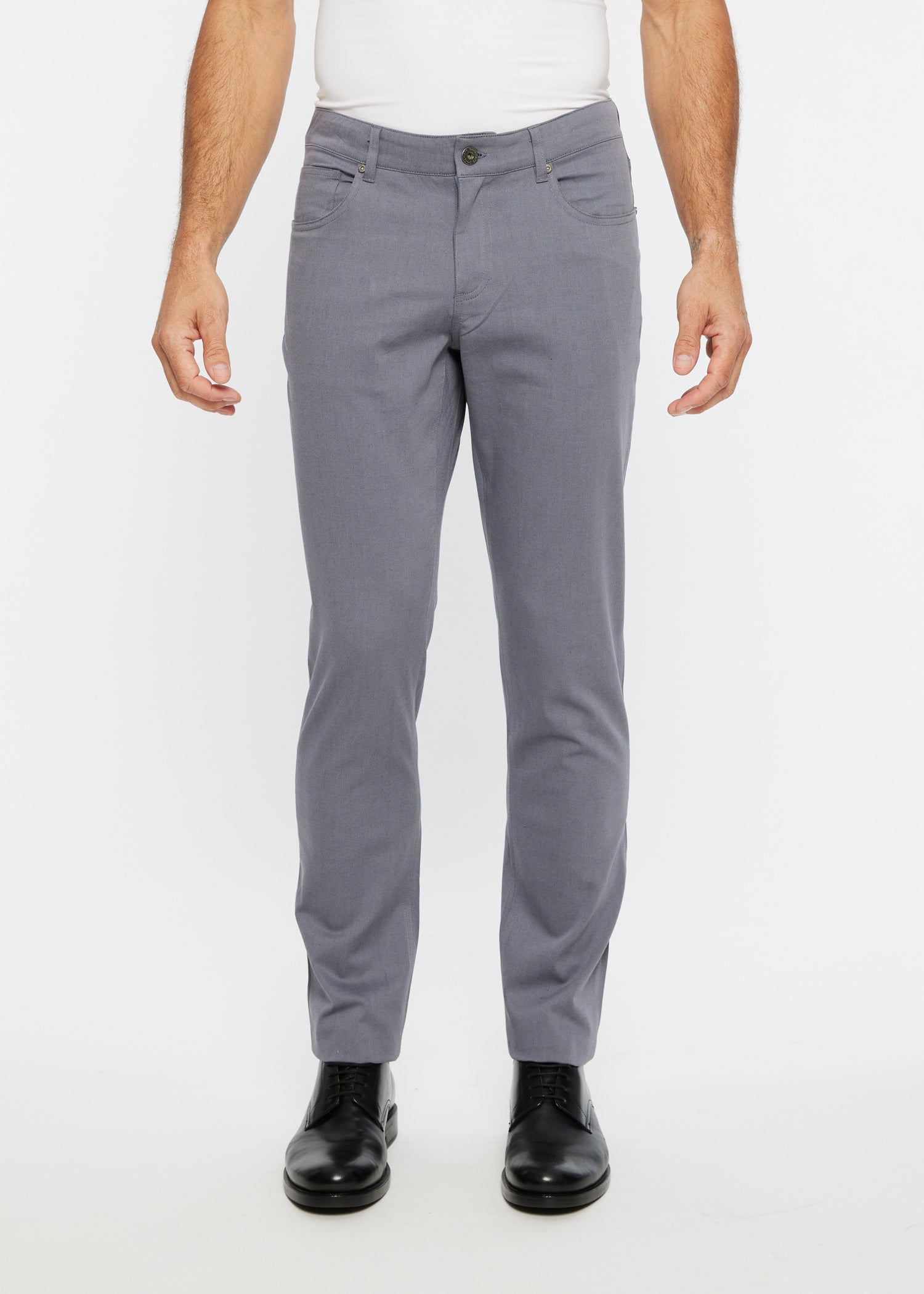 SLATE 5-POCKET TEXTURED STRETCH WOVEN PANTS PM-3023