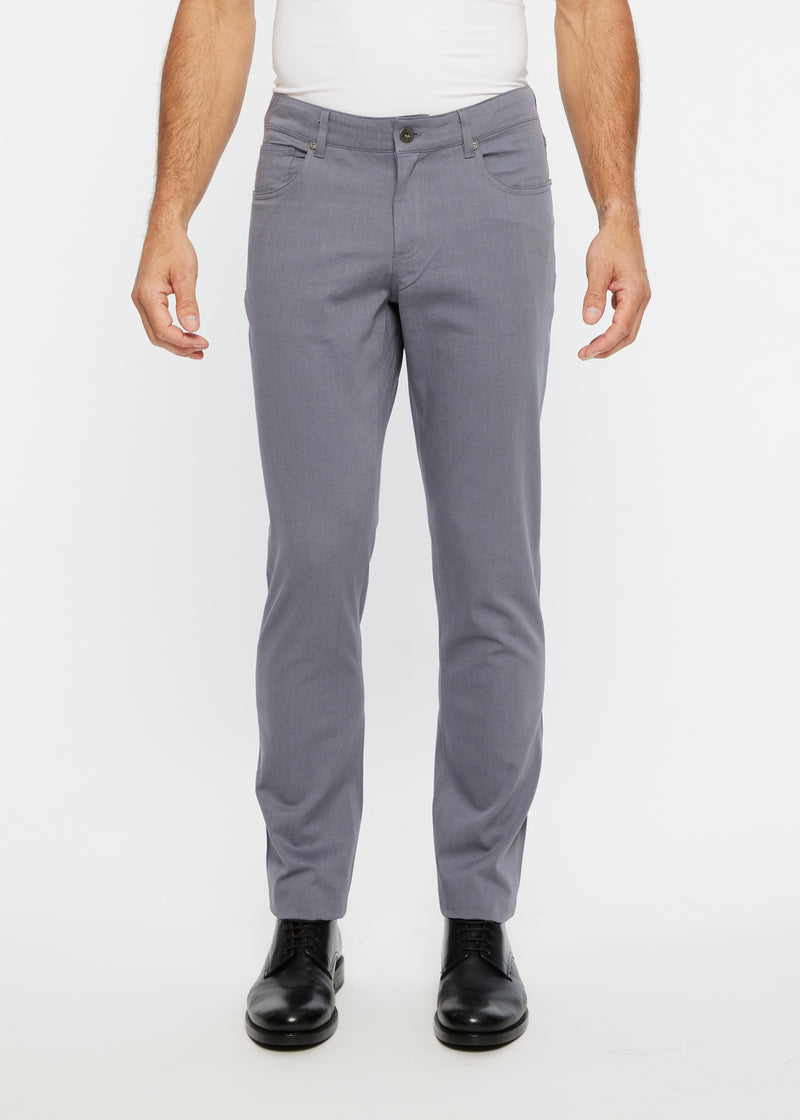 SLATE 5-POCKET TEXTURED STRETCH WOVEN PANTS PM-3023