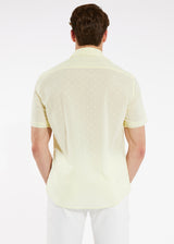 YELLOW COTTON PLUMETI SHORT SLEEVE SHIRT PM-4255 Final Sale