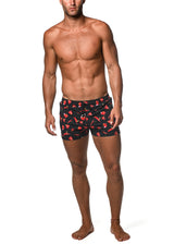 NAVY/RED ANTHURIUM MARBELLA 2.5" INSEAM SWIM SHORT PM-6002-40