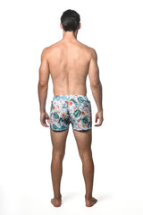CLOUD/TEAL FAUNA MARBELLA 2.5" INSEAM SWIM SHORT PM-6002-49