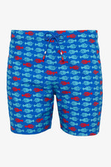 BLUE/RED LOBSTERS BELIZE 6" INSEAM SWIM SHORTS PM-6003-12 Final Sale