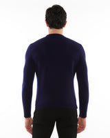 NAVY CREW NECK WOOL SWEATER PM-16406