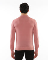 PUNCH 3-BUTTON LIGHTWEIGHT FINE KNIT WOOL POLO SWEATER PM-16412