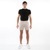 BEIGE 6" INSEAM TEXTURED STRETCH KNIT CHINO SHORTS PM-2530-01