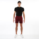MAROON 6" INSEAM TEXTURED STRETCH KNIT CHINO SHORTS PM-2530-01