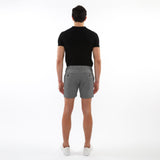 BLACK/WHITE SPRIAL 6" INSEAM TEXTURED JACQUARD STRETCH  CHINO SHORTS PM-2535-02