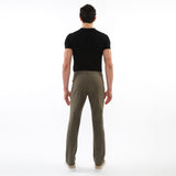 COMBAT GREEN LIGHTWEIGHT WASHED TEXTURED STRETCH WOVEN 5-POCKET JEANS PM-3049