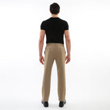 CAMEL WOOL-LOOK STRETCH KNIT PANTS W/ BACK ELASTIC WAISTBAND PM-3050-03