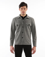 GREY WOOL-LOOK STRETCH KNIT JACKET PM-3056-01