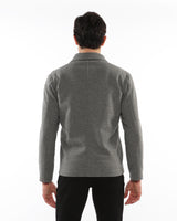 GREY WOOL-LOOK STRETCH KNIT JACKET PM-3056-01