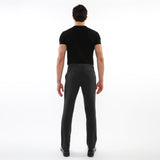 GRAPHITE PINSTRIPES WOOL-LOOK STRETCH KNIT TAILORED PANTS PM-3303-60